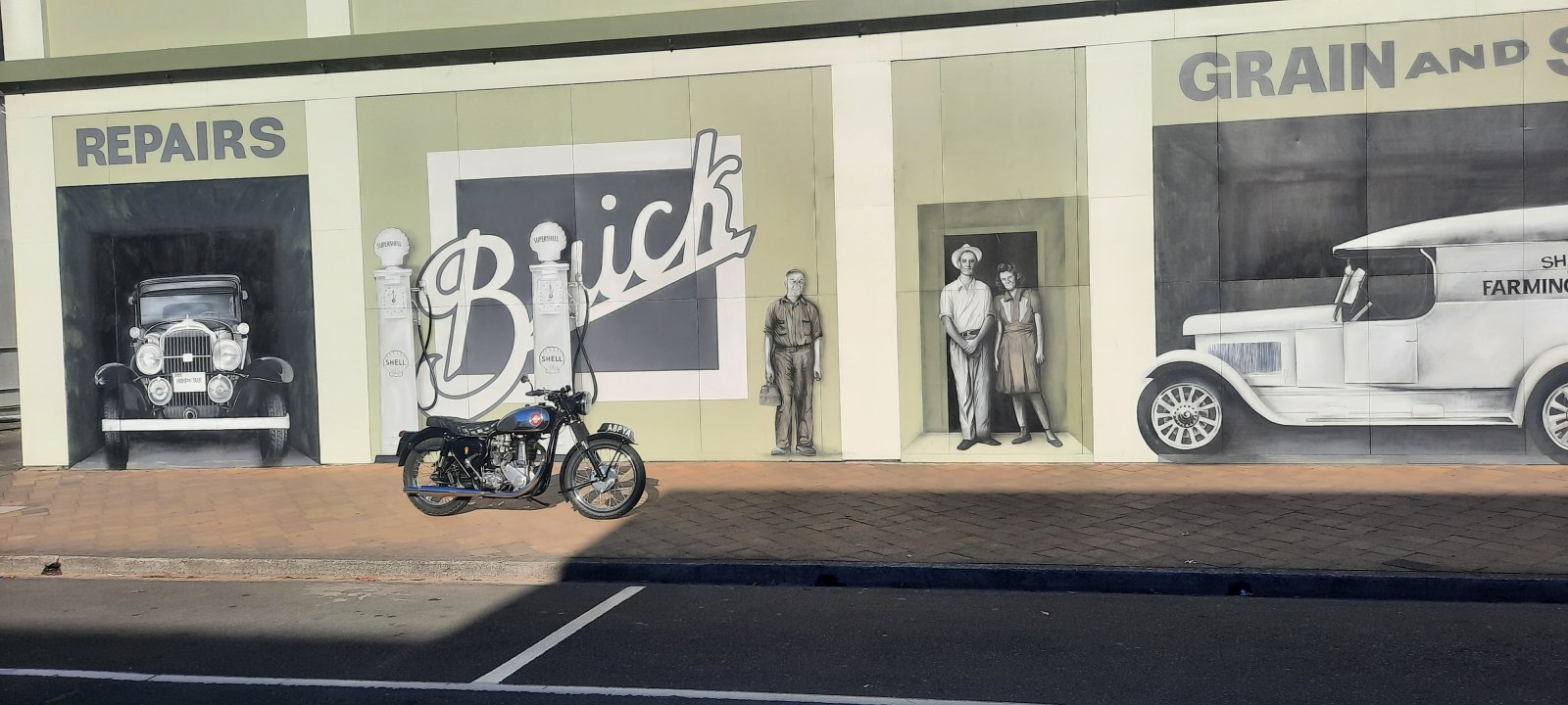 Cool Vintage Mural, with my Bsa .