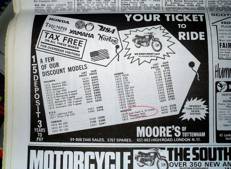 1971 Commando SS headlight wiring