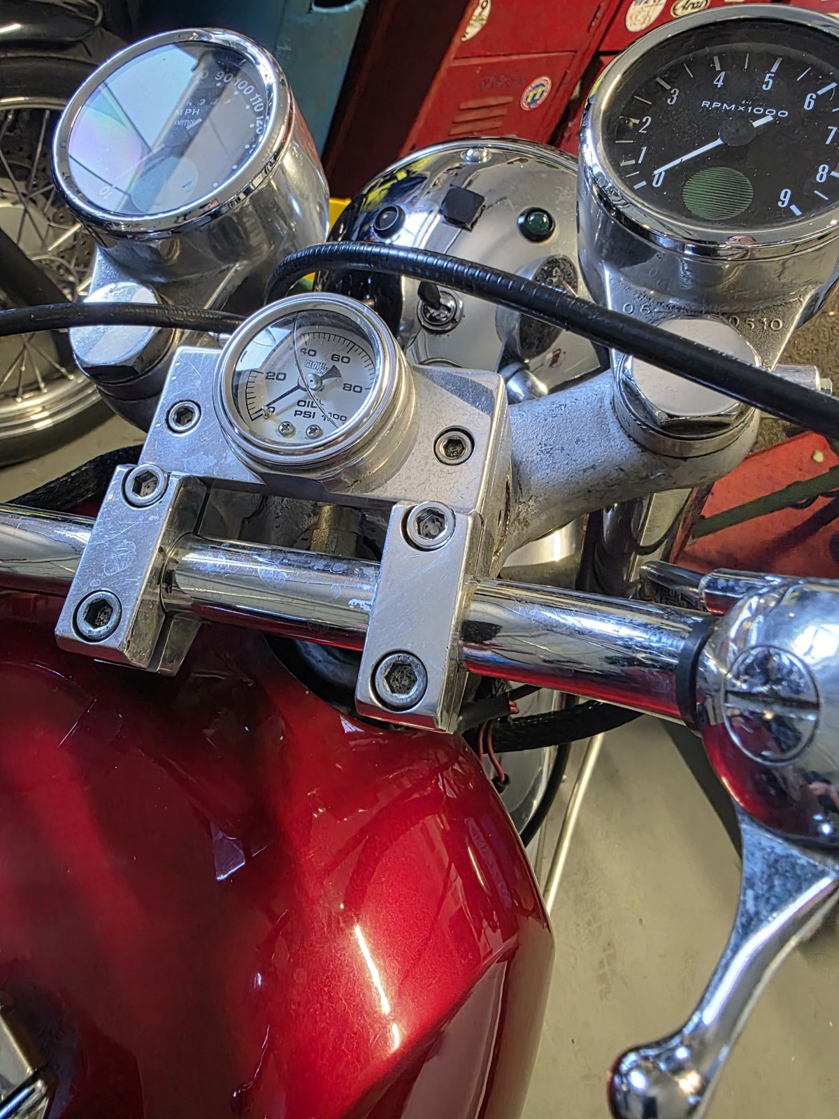 Interstate tank and clip ons