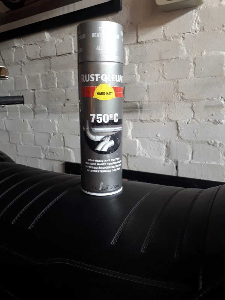 Heat resistant paint for fins on a 1973 Commando Roadster