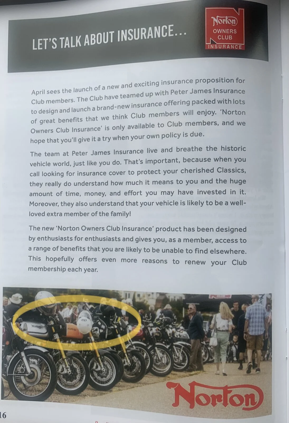 Noc Motor Cycle Insurance Access Norton