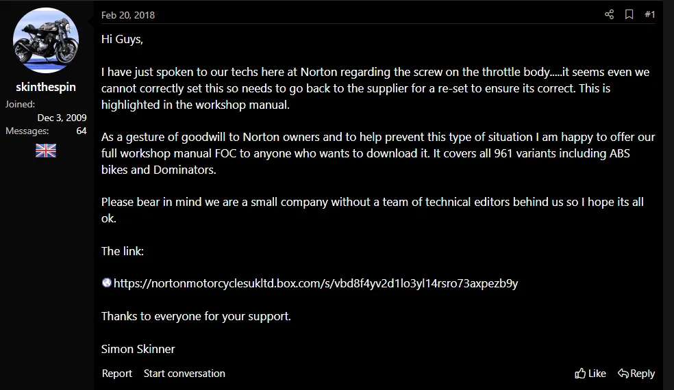 New 961 Norton Resources section