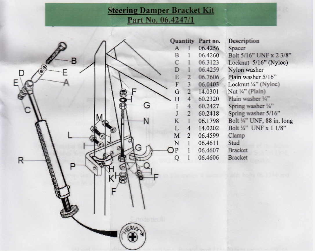 Steering damper tips ? A.N. TUV ODM 500 .