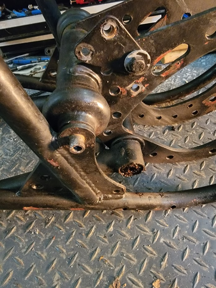 removing rear isolastic and swingarm