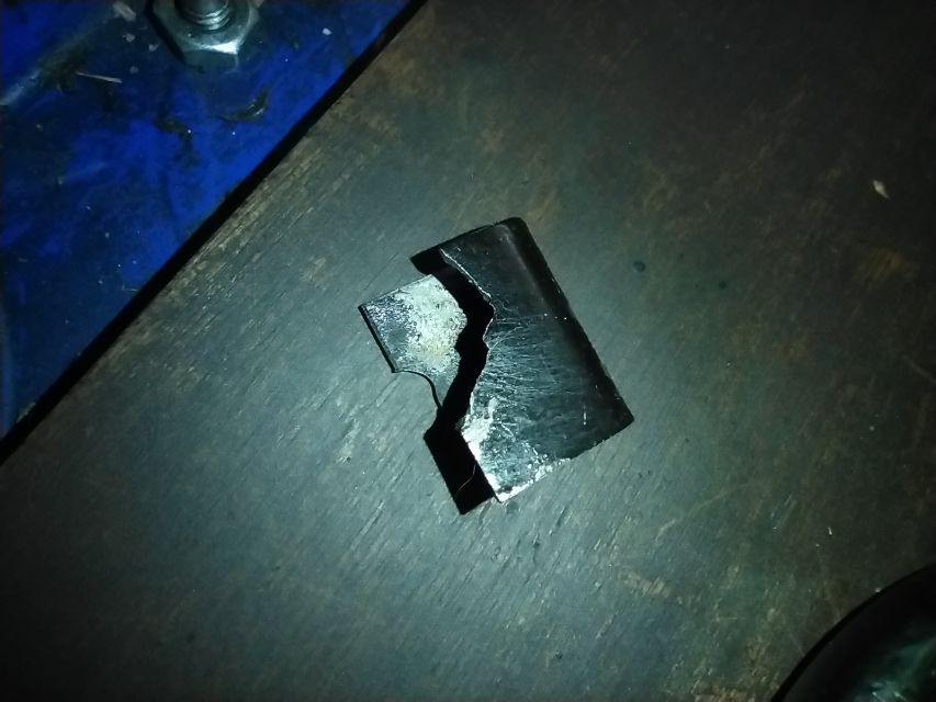 Front chain guard mount fractured