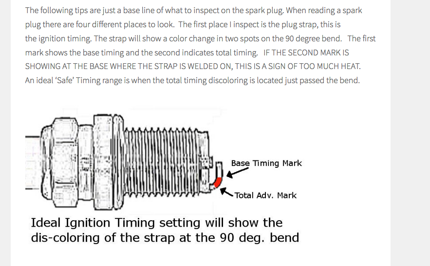 Could someone post a photo of a spark plug with color for ideal mixture strength