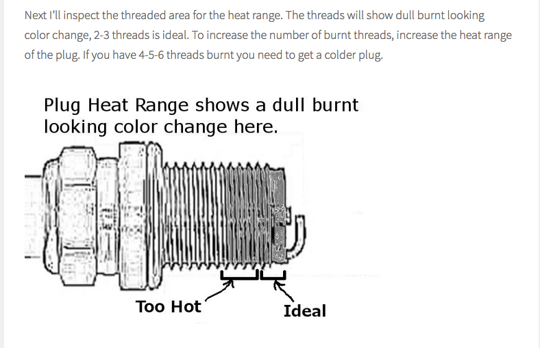 Could someone post a photo of a spark plug with color for ideal mixture strength