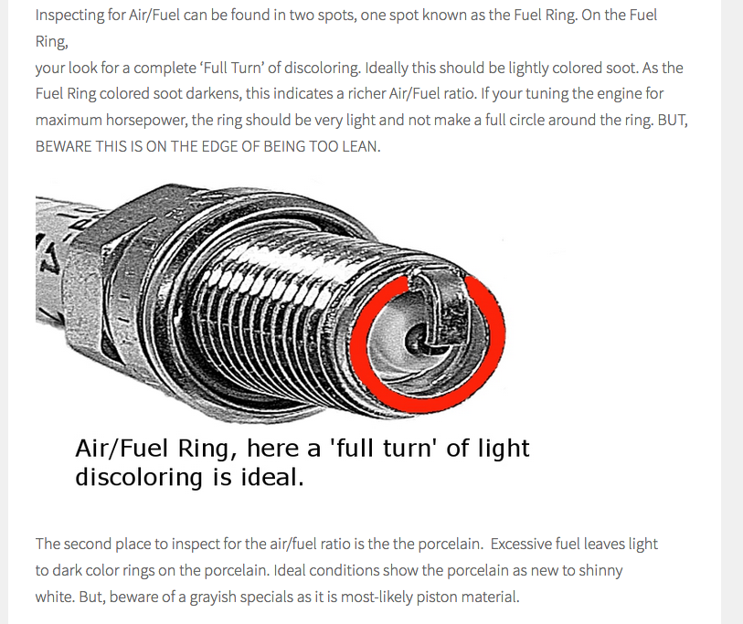 Could someone post a photo of a spark plug with color for ideal mixture strength