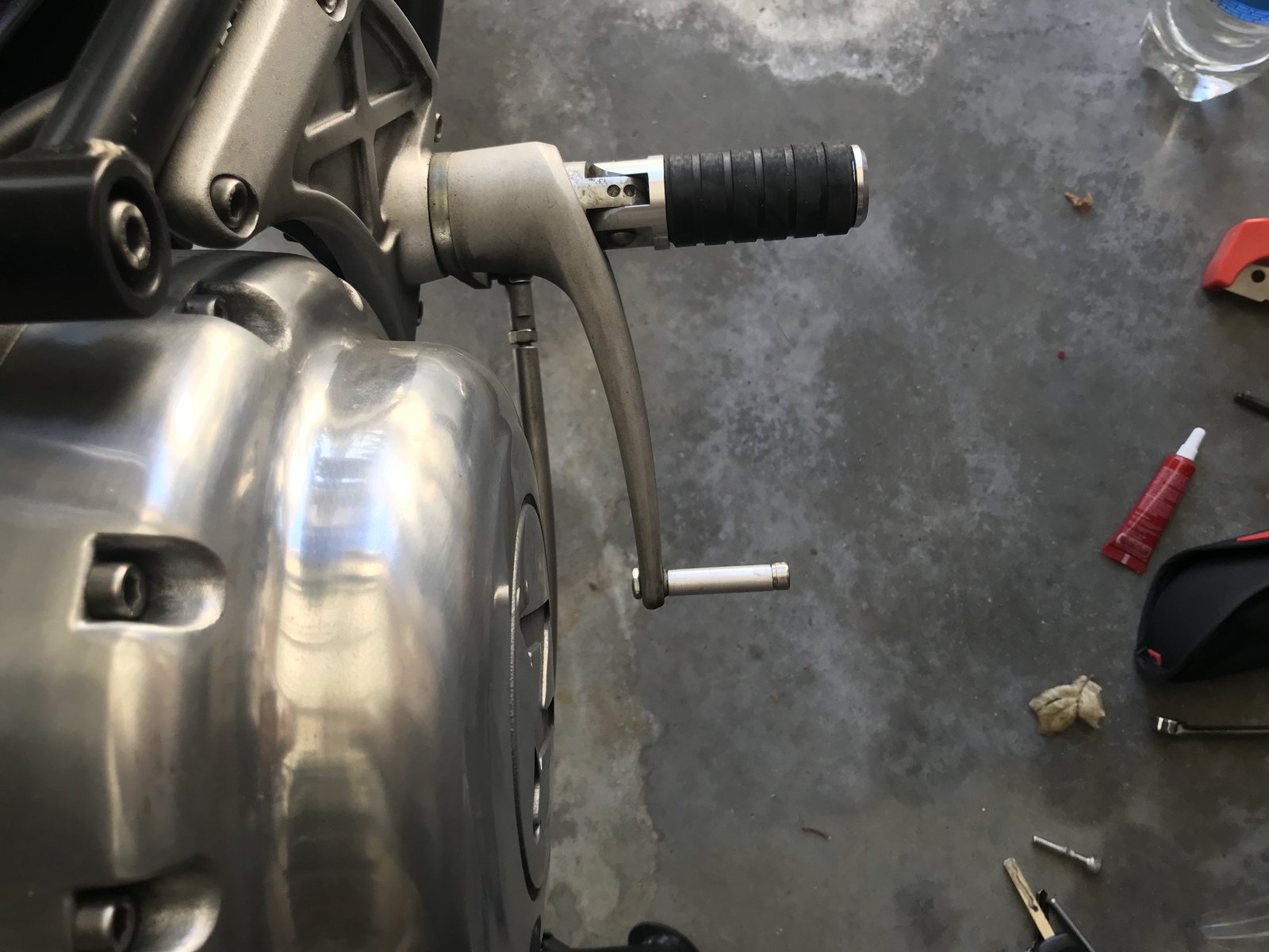 Shift lever fell off while down shifting.
