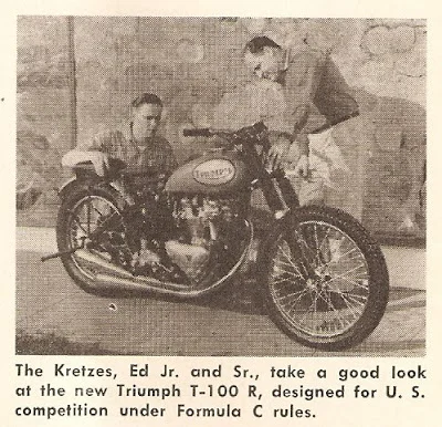 TRIUMPH T 100 R / T 100 RR . 1955/57 .
