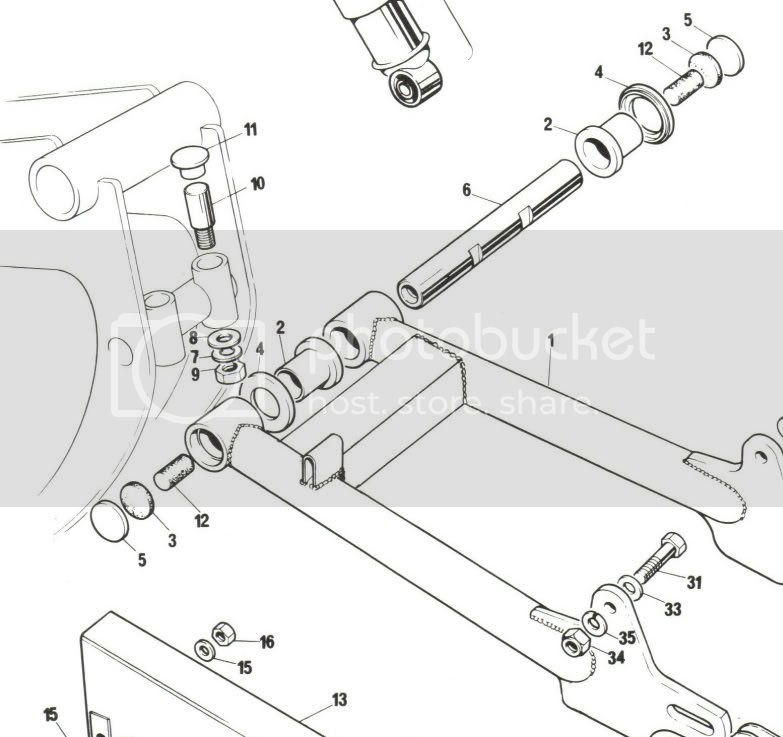 Mk2/Mk3 swingarm spindle