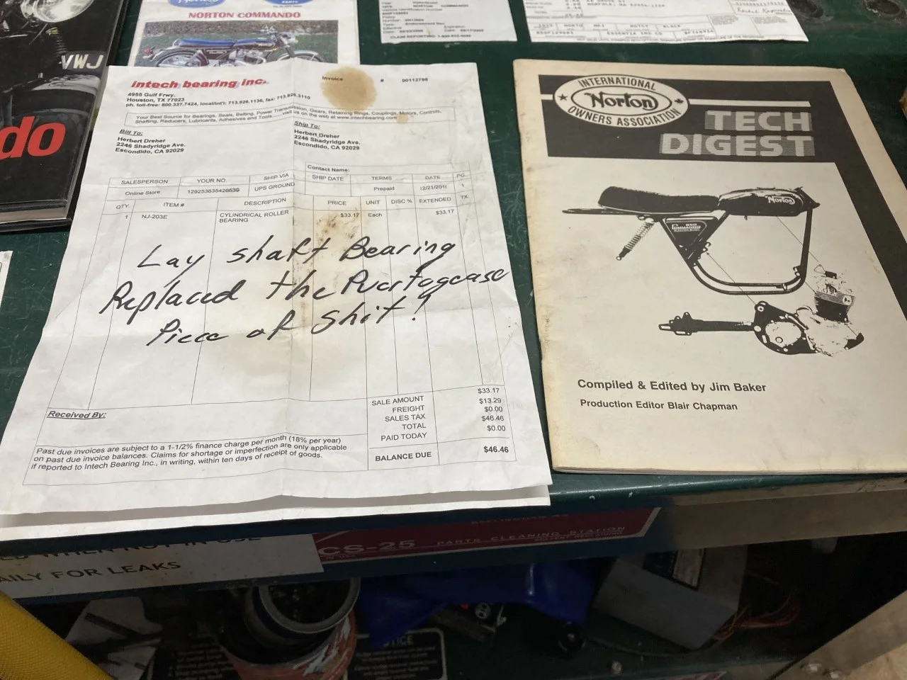 Layshaft Bearing Replacement (from bike currently up for auction)