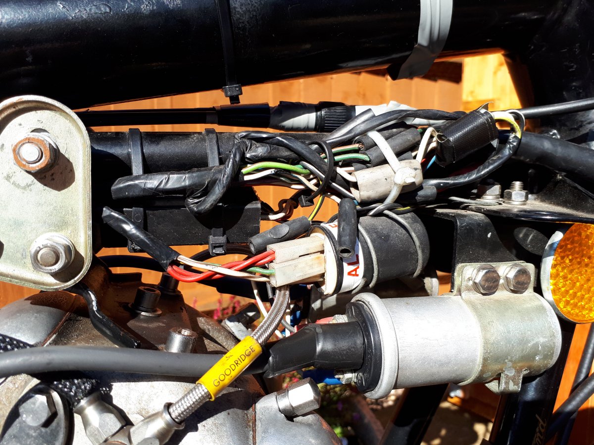 Mass of wiring underneath tank