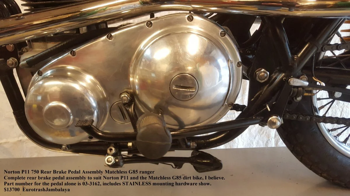 Norton P11 Rear-brake pedal 033162, new replacement