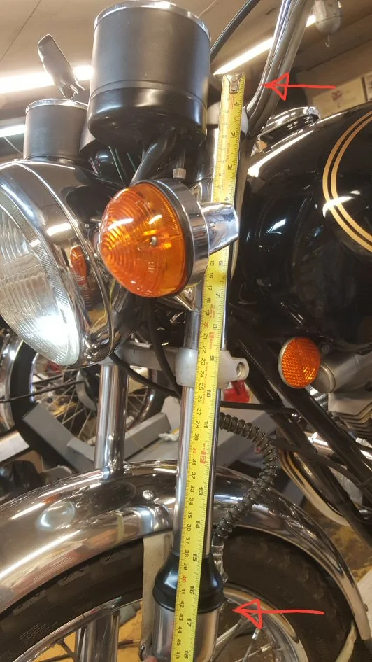 Mk3 Roadholder Fork Sag Measurement Access Norton