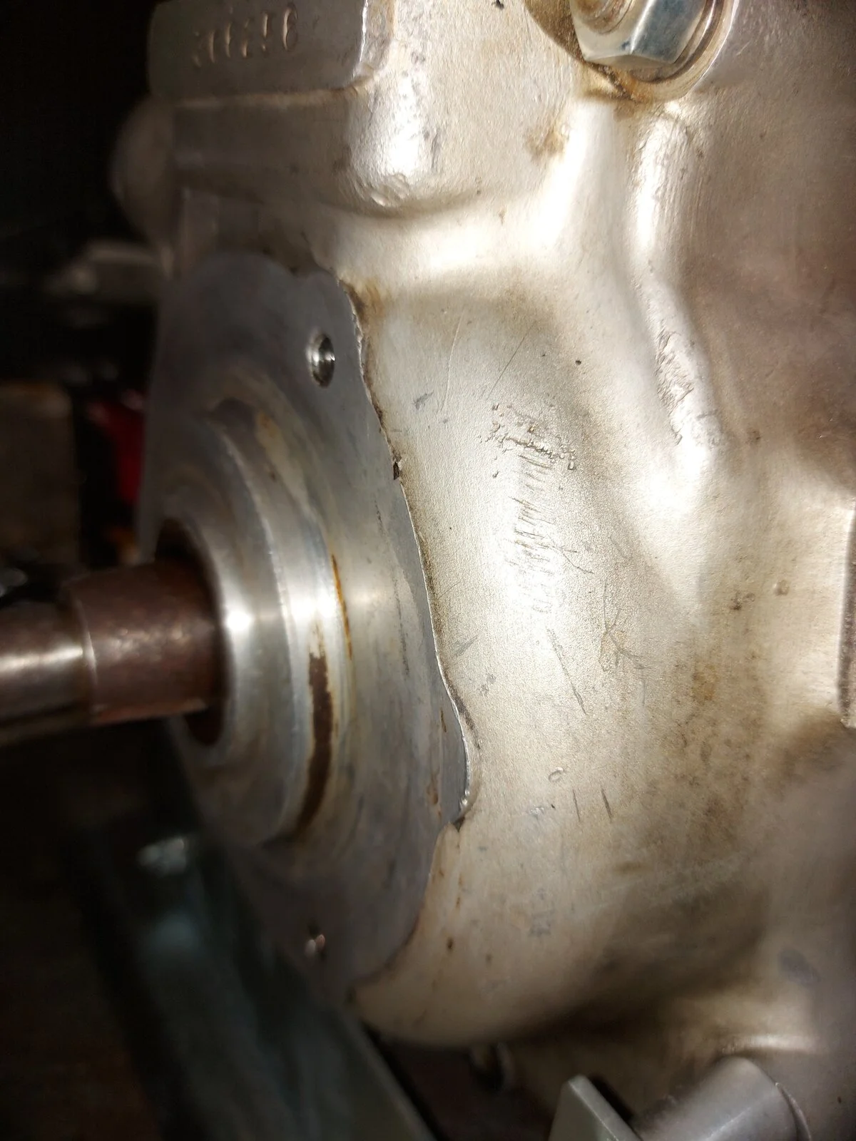 stuck crankshaft worm gear
