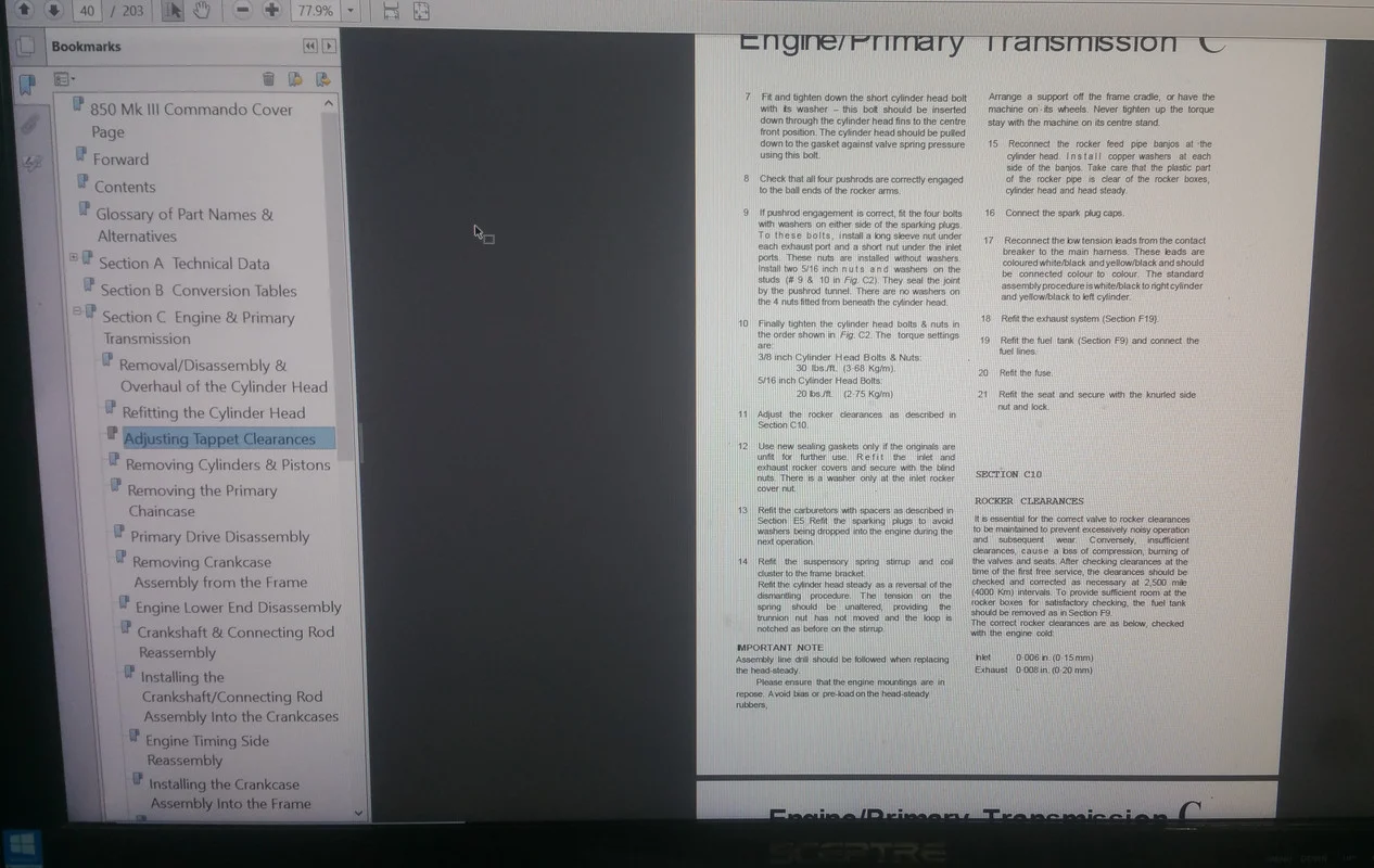 850 MkIII Shop Manual & Parts Catalog Errors (2017)