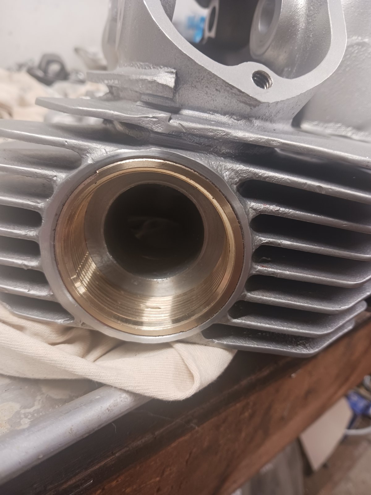 Norton exhaust port repairs