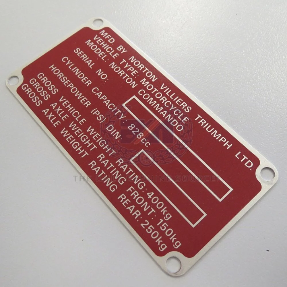 Identification plate