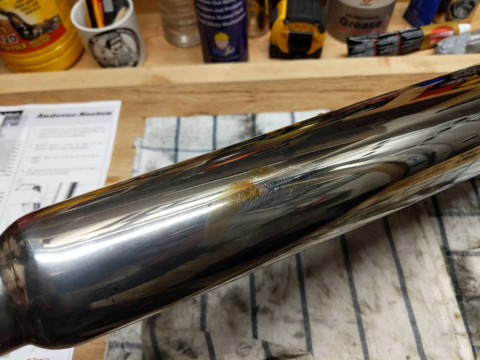 Polishing up exhaust pipes/silencers