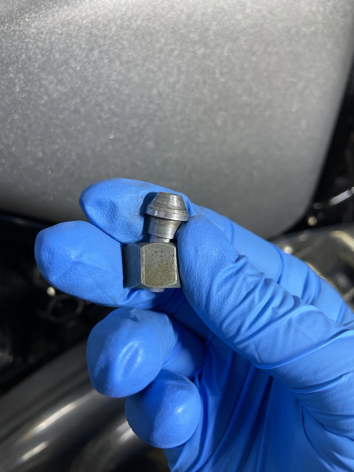 Leaking Fuel Line Fitting Access Norton