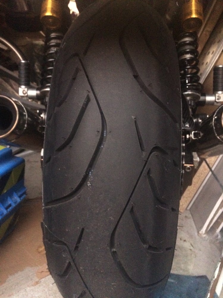 My 10,000 mile DUNLOP rear tyre(tire)