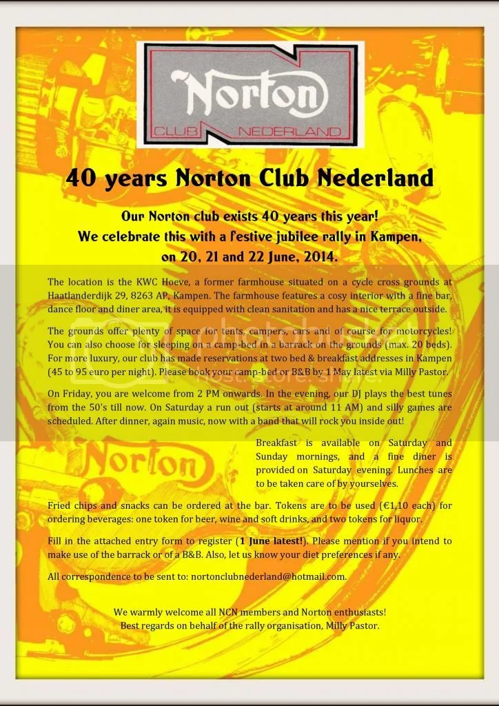 40 year anniversary Norton Club Nederland