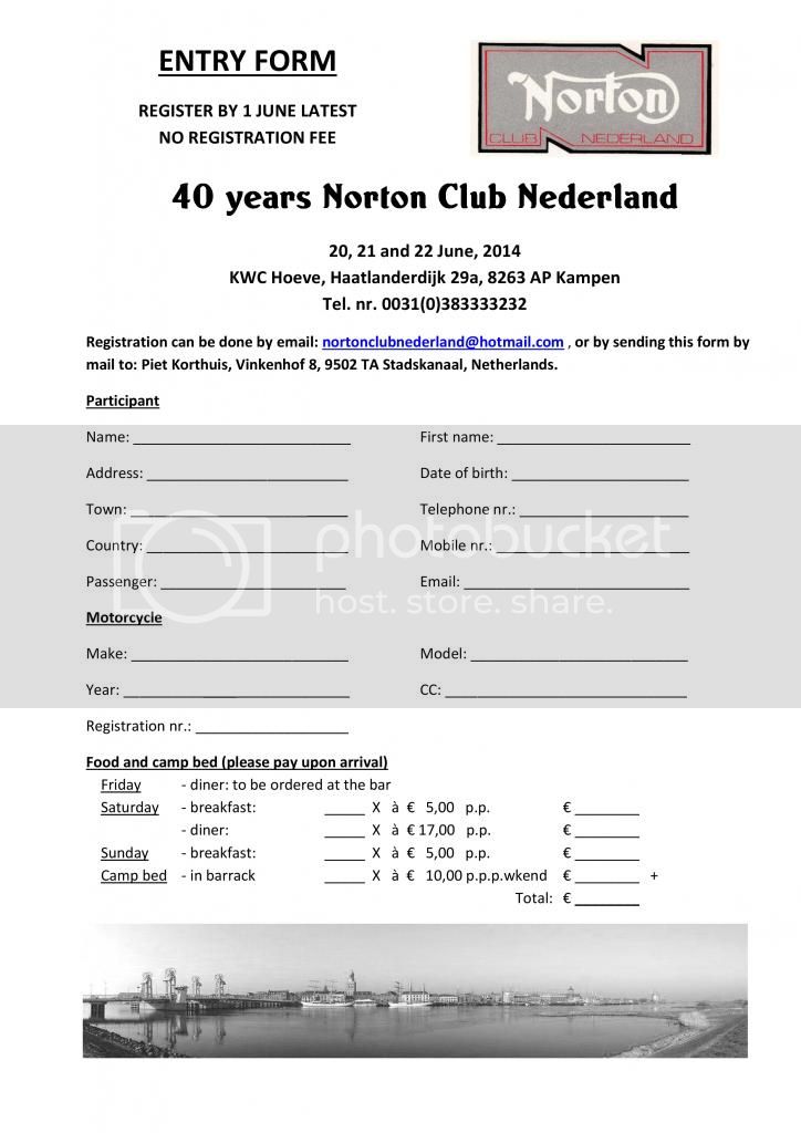 40 year anniversary Norton Club Nederland