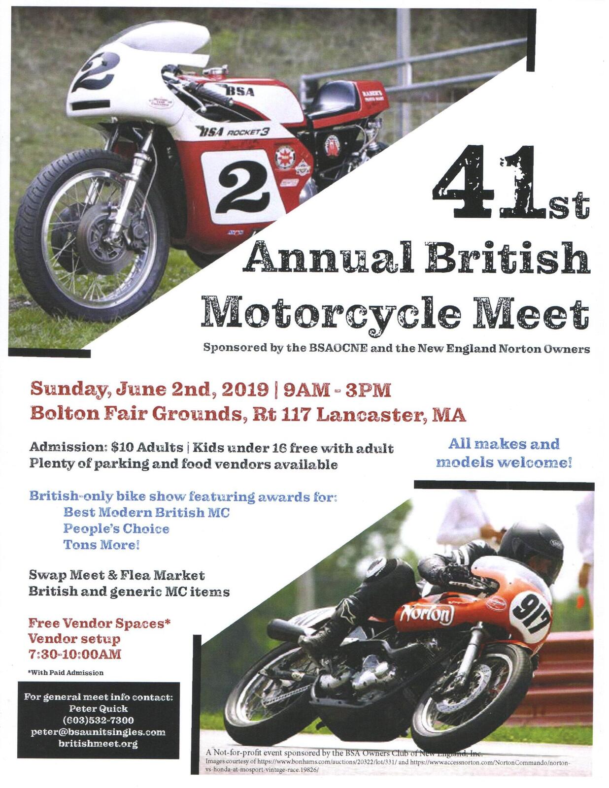 June 2, 2019- 41st Annual British Motorcycle Meet