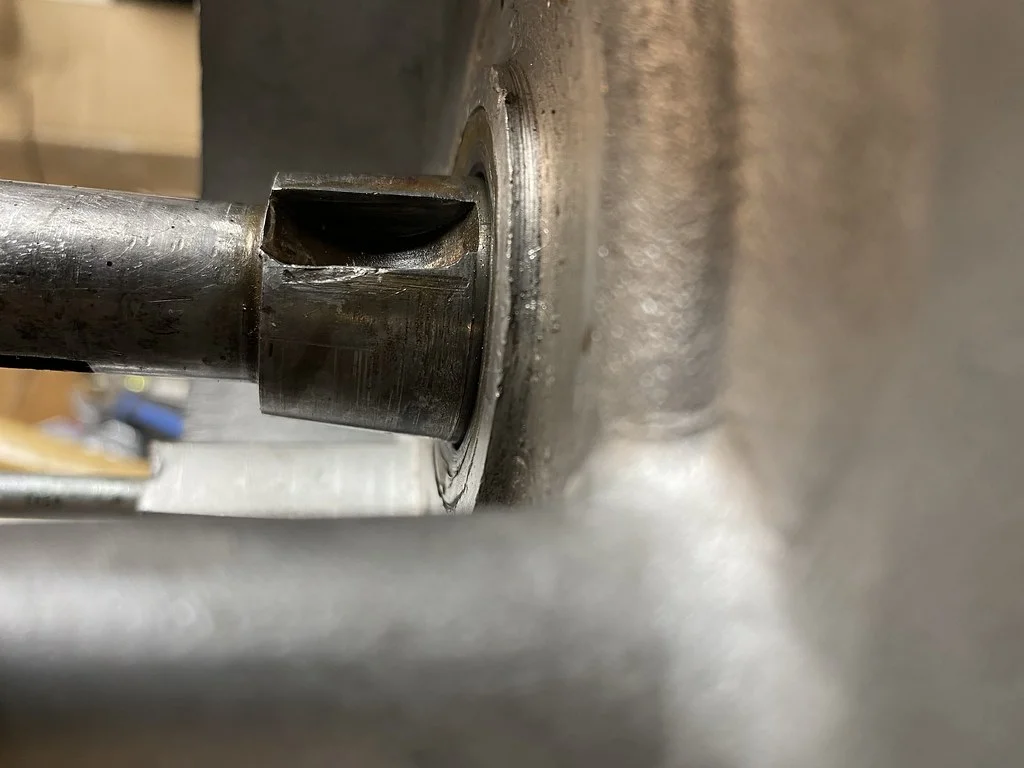 Worn keyway on crankshaft