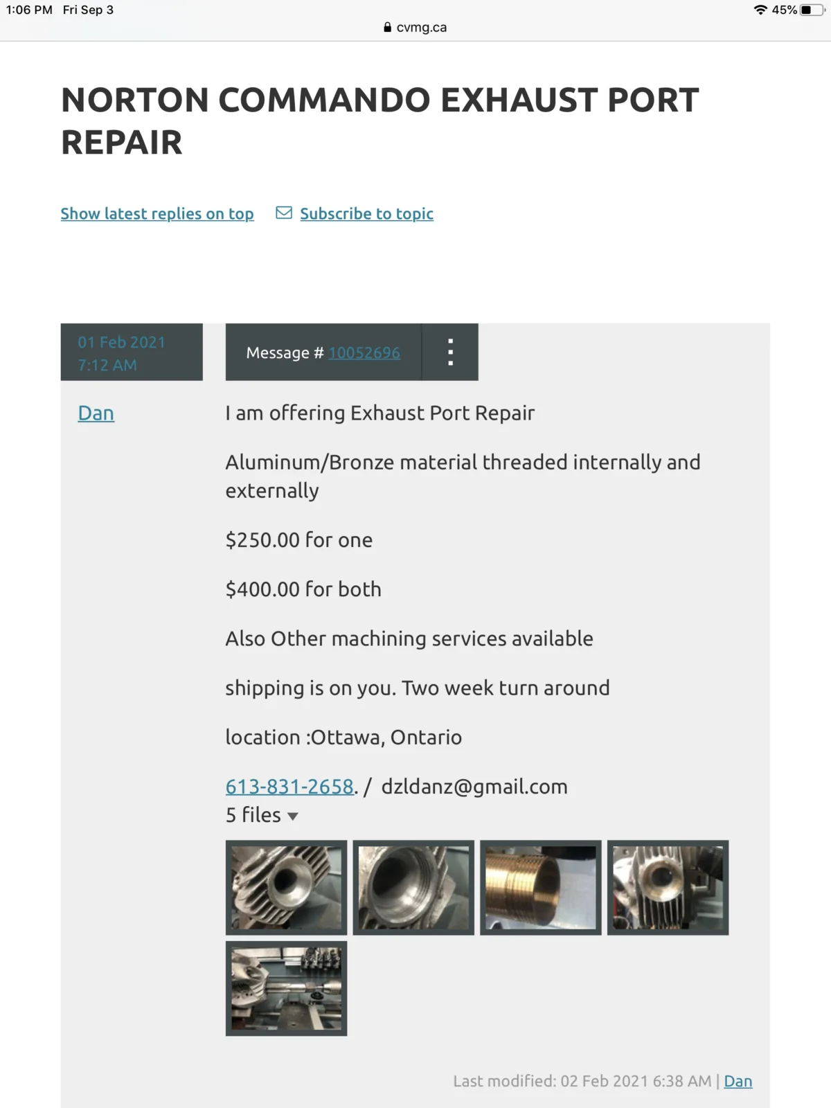 does anyone else do the exhaust repair like jim Comstock or is he the only one