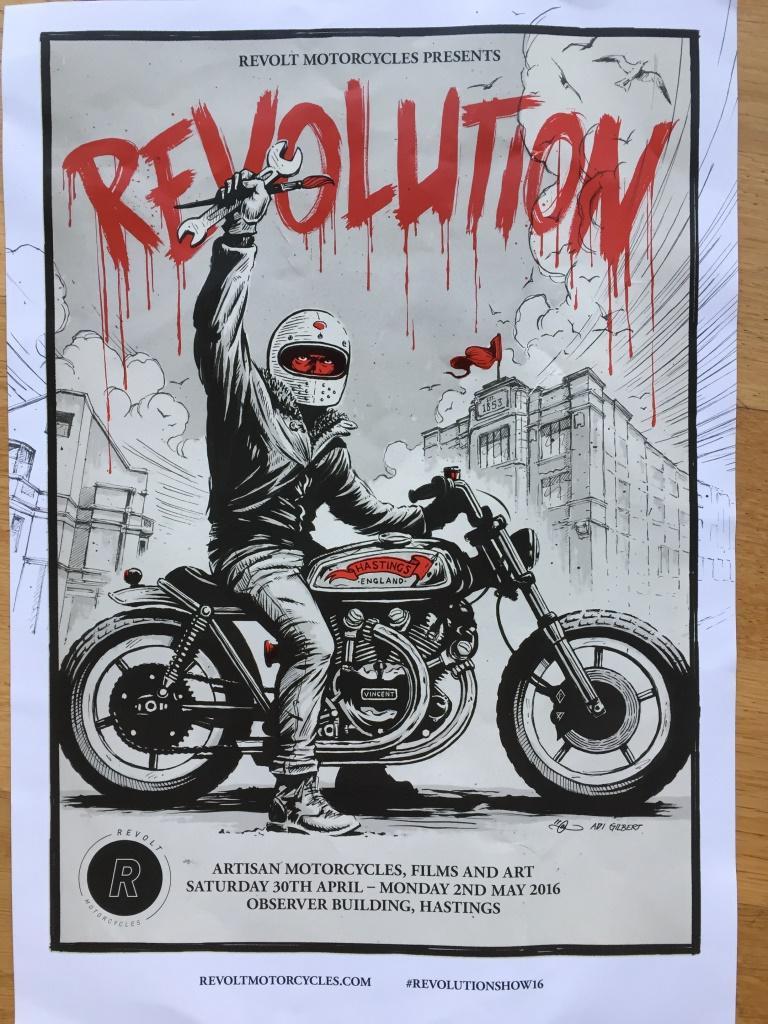 Vincent engined bike - art poster