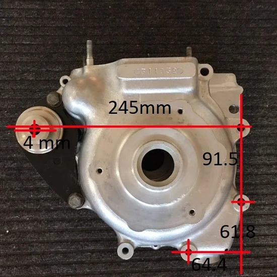 Measurements for engine replacement plate.