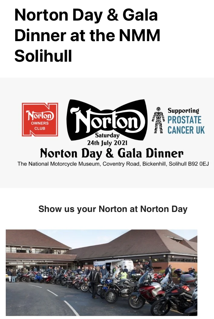 Norton Owners Club Dinner