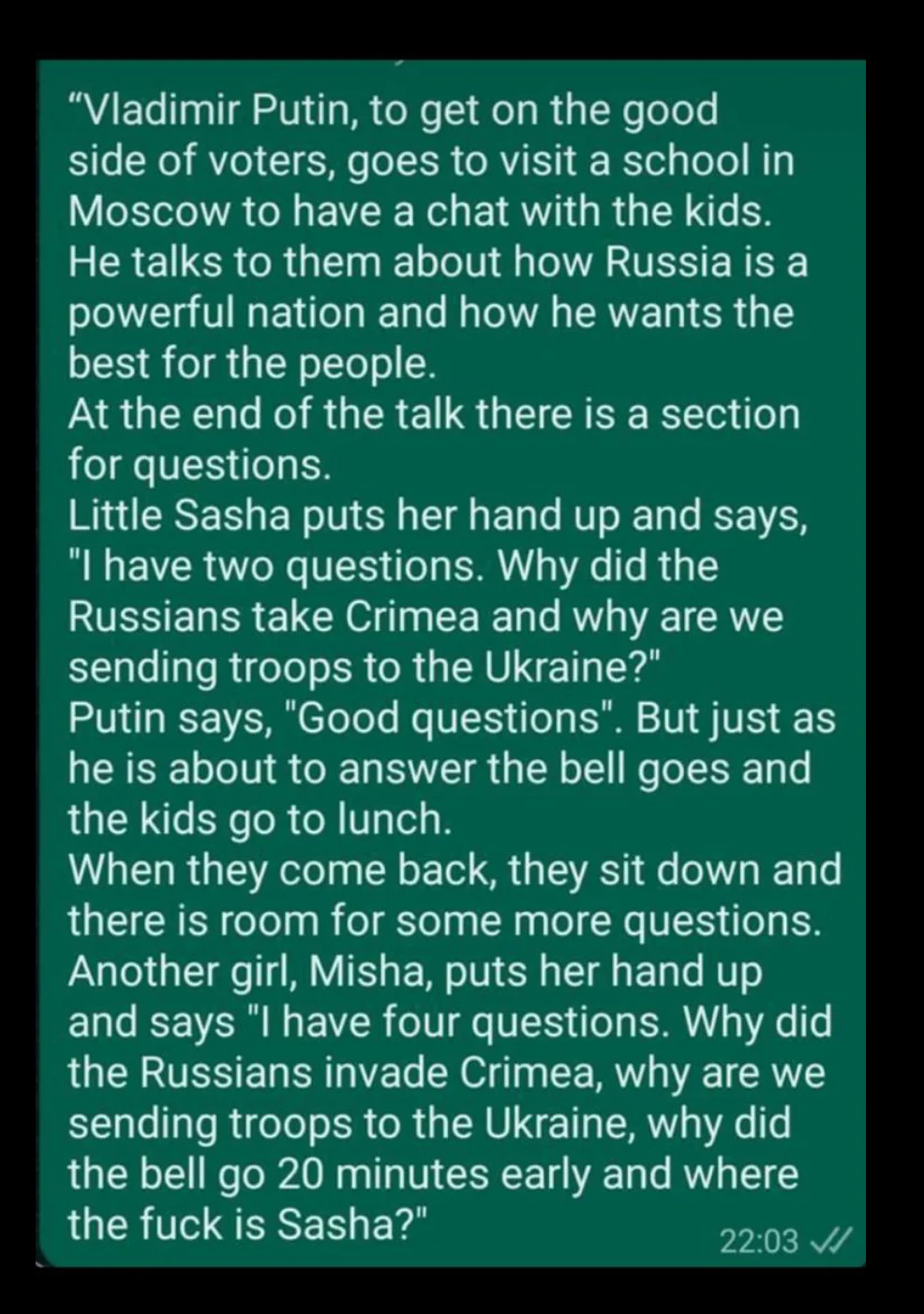 Post your jokes and humor here.