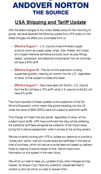 My Andover Norton Parts Order Journey