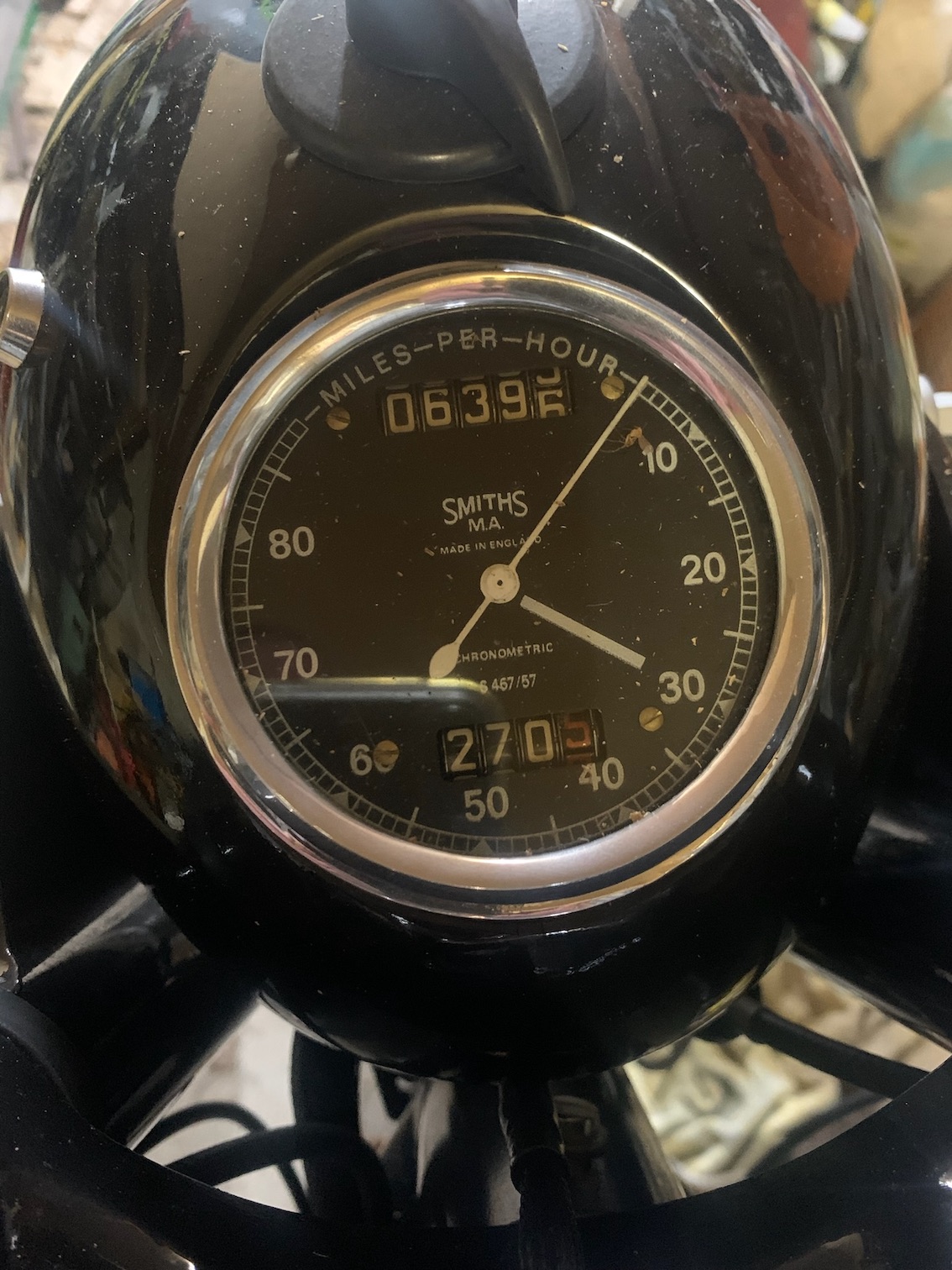 Chronometric speedometer type fitted to 1962 Norton model 50