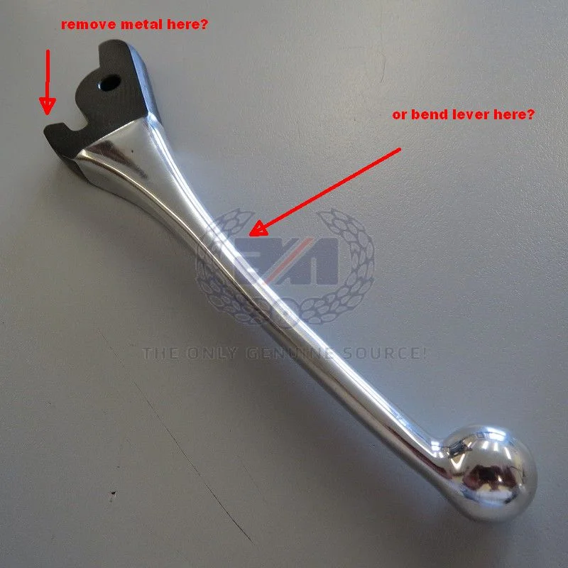 Need to move brake lever closer to bar after 13m MC install Access Norton