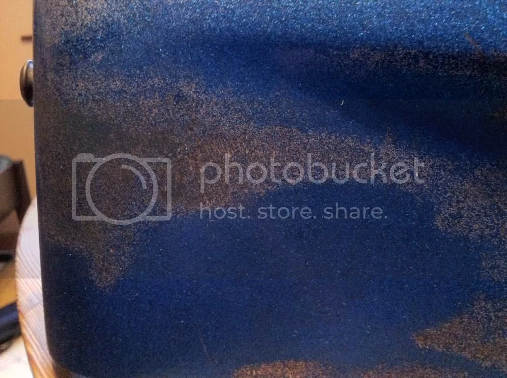 Gel coating a  fiberglass roadster  tank