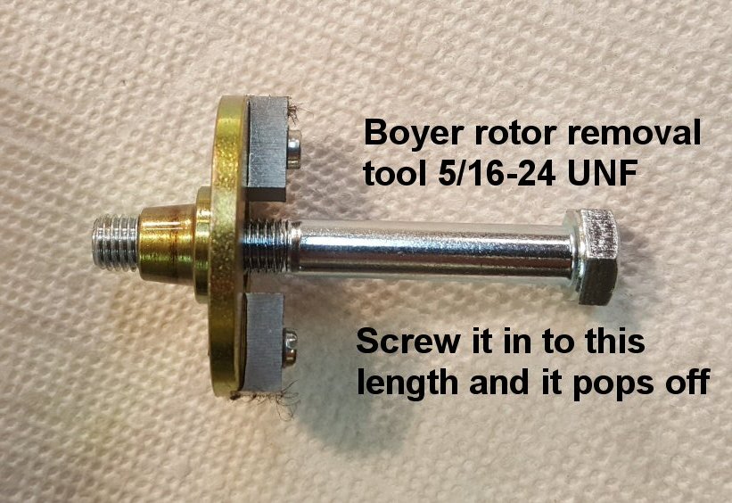 Boyer rotor removal tool 5/16"-24 UNF bolt