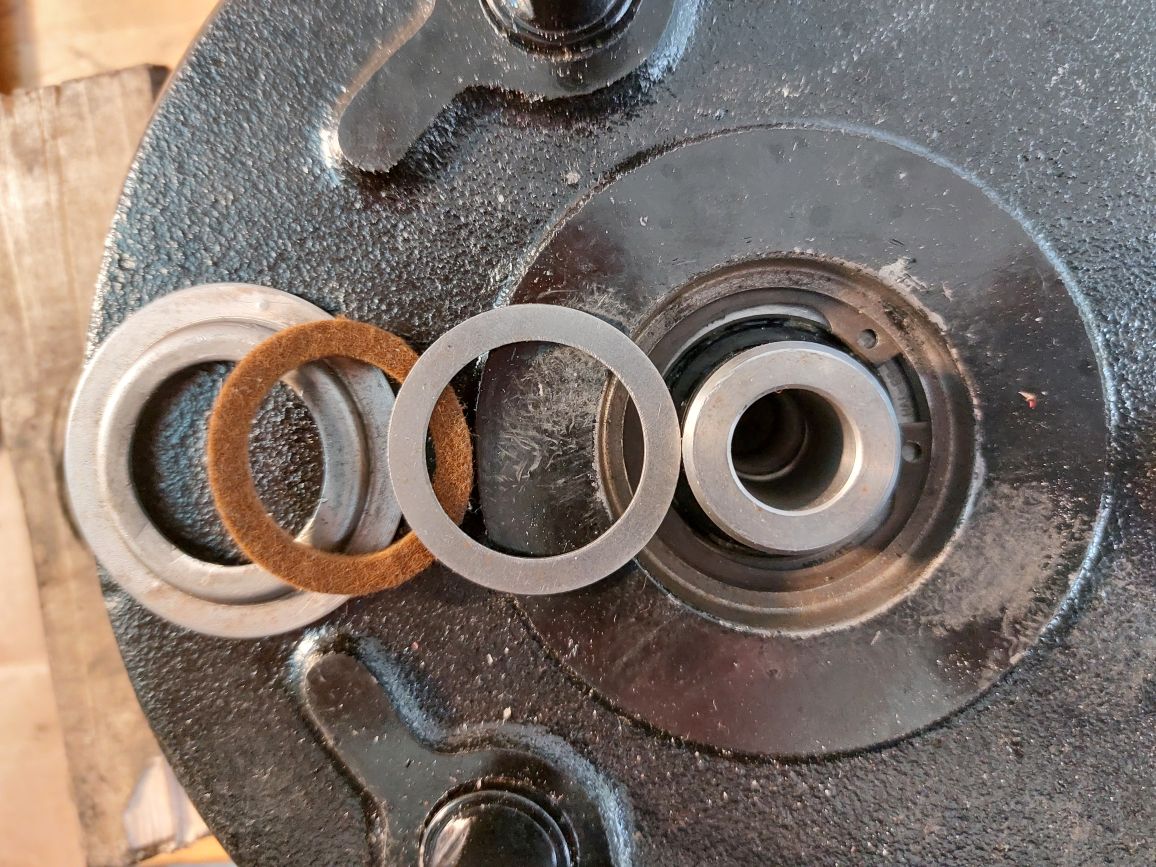 1973 Commando rear drum brake assembly