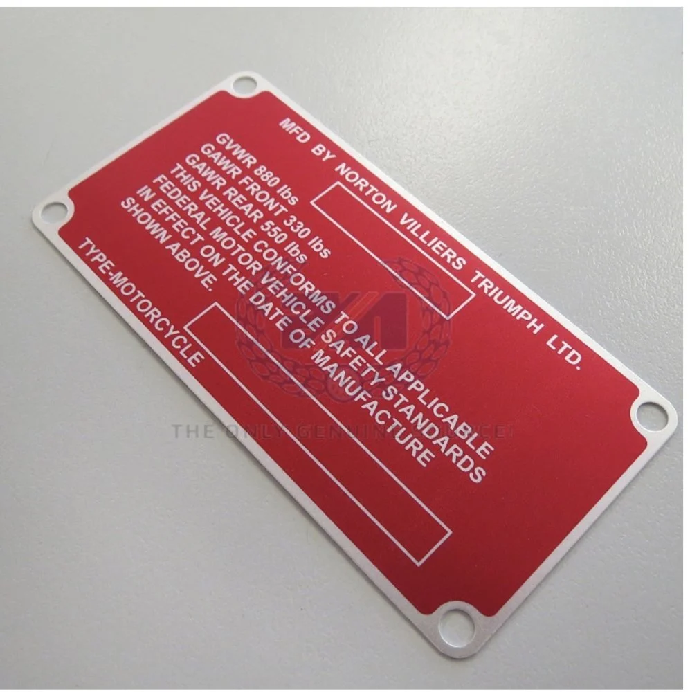 Identification plate