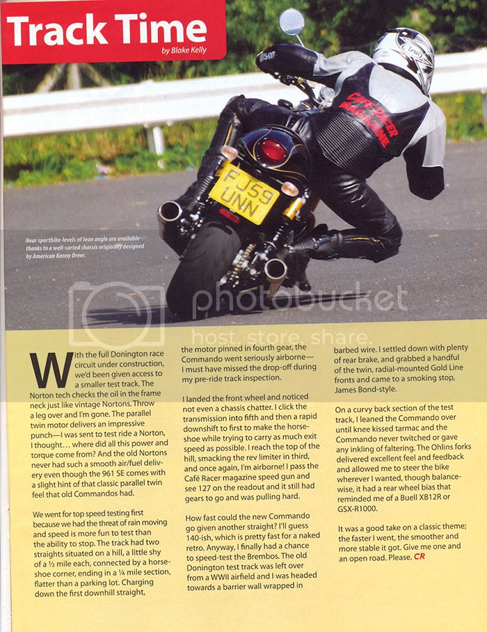 Cafe Racer Article about Norton Commando 961