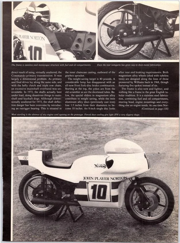 Monocoque . 73 Iom winner .Type F-750 .