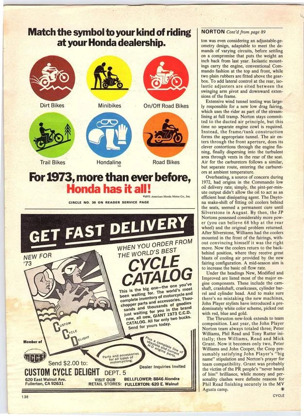 Monocoque . 73 Iom winner .Type F-750 .