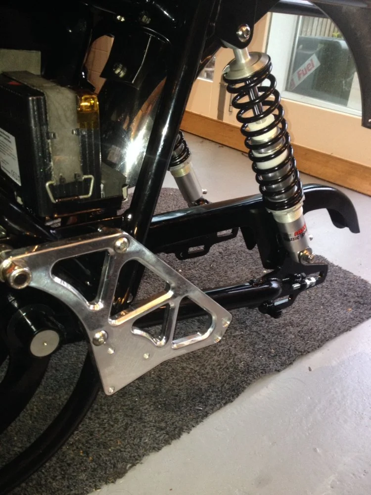 fitting new Falcon alloy rear shocks