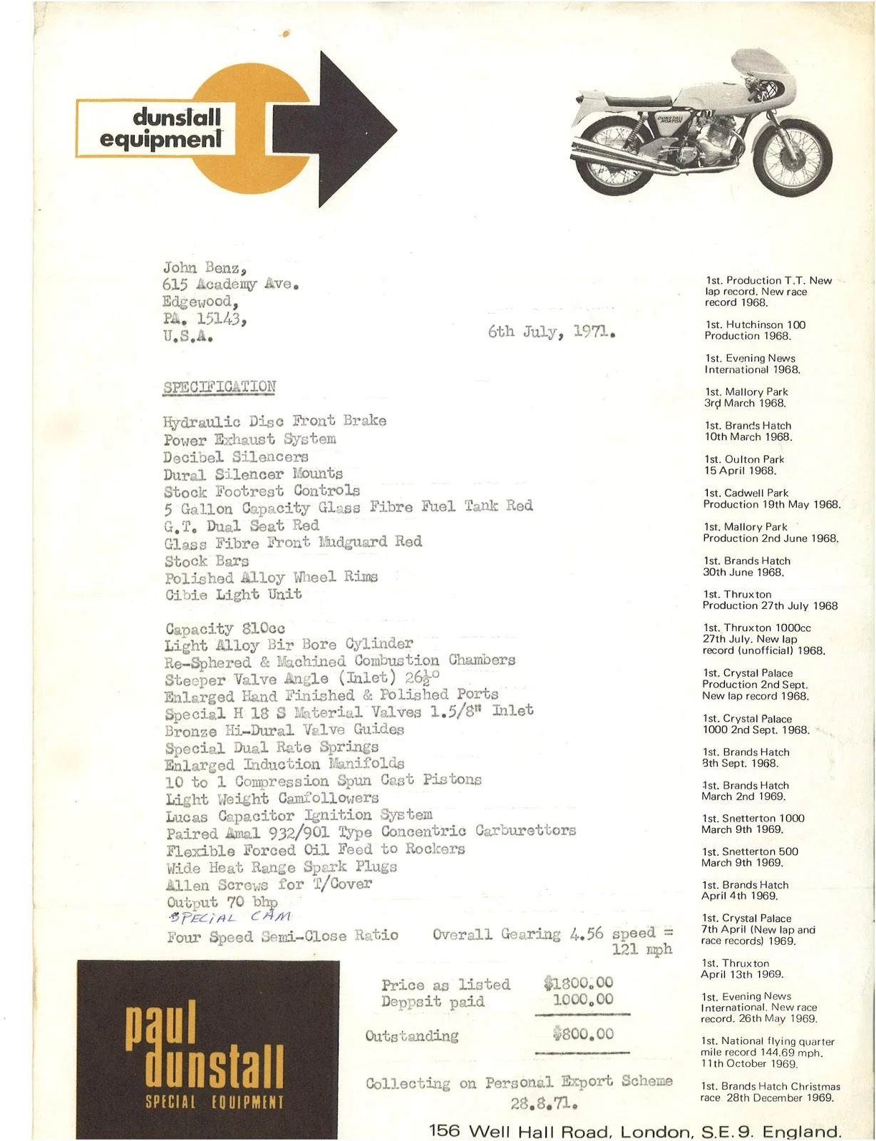 A Slice of Dunstall Norton History (2013)