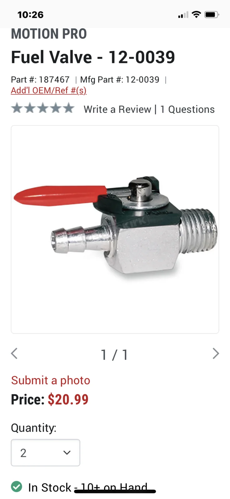 Plastic fuel filter (2016)