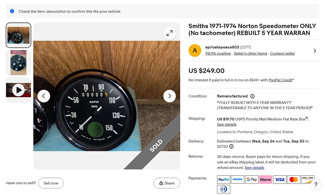 Can anyone recommend a Smiths Speedometer repair service?