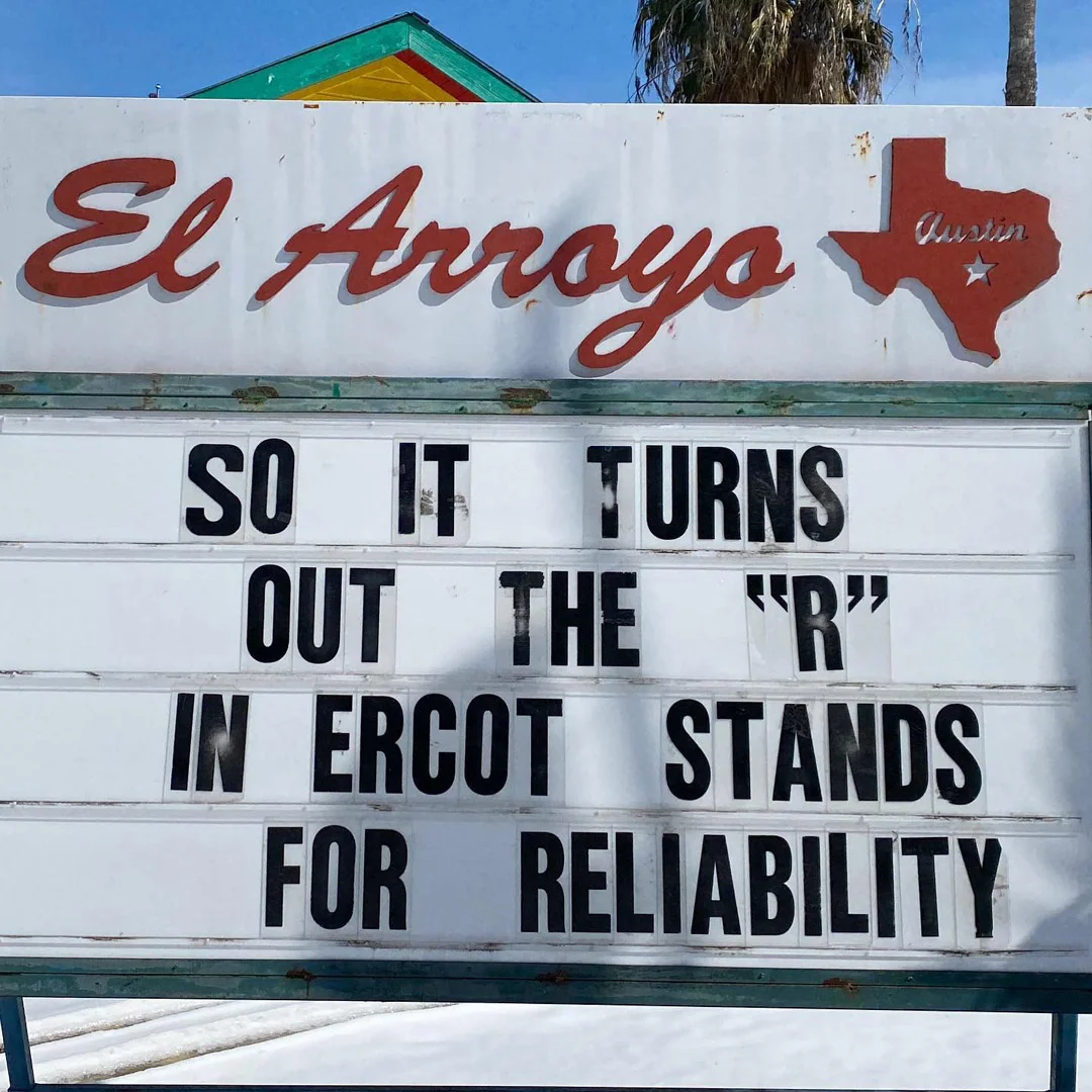 It's snowing in Texas